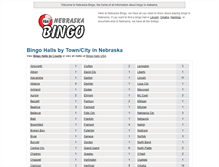 Tablet Screenshot of nebraskabingo.com